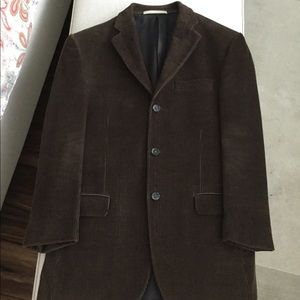 Men’s Burberry London Brown Corduroy Sports Jacket Size 38 Regular Three Button